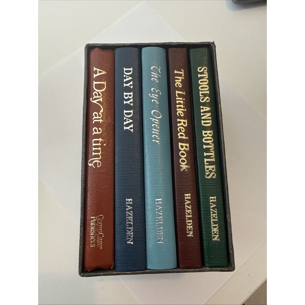 Hazelden AA Books Set of 5 Vintage Red Book, Eye Opener, 24 Hours, Bottles, Day